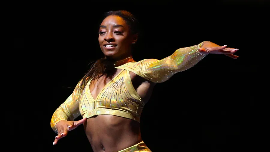 Simone Biles bei ihrer „Gold Over America Tour“.