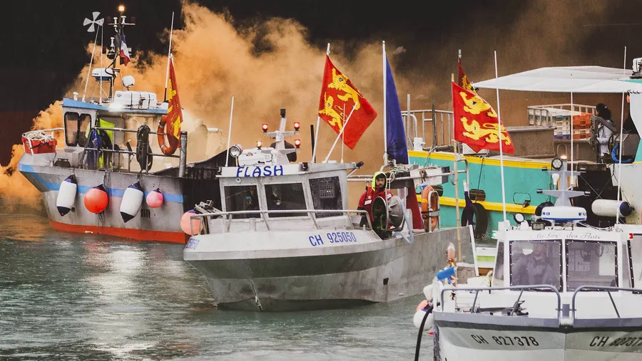 Protest vor Jersey: Französische Fischkutter am Hafen von St.Heller