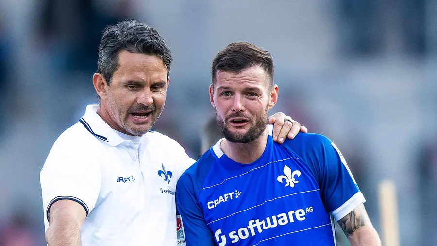 Zwei aus der Erfolgsära: Trainer Dirk Schuster und Marcel Heller