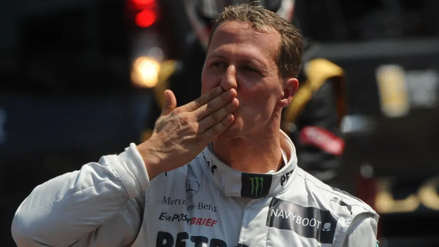 Zum 69. Mal Bestzeit: Küsschen von Michael Schumacher