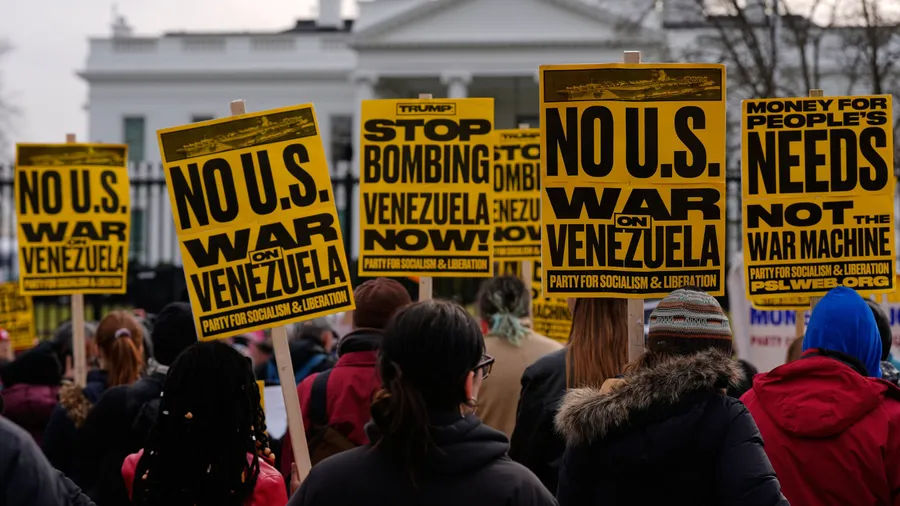 Protestaktion nach der Gefangennahme von Nicolás Maduro am 3. Januar vor dem Weißen Haus.