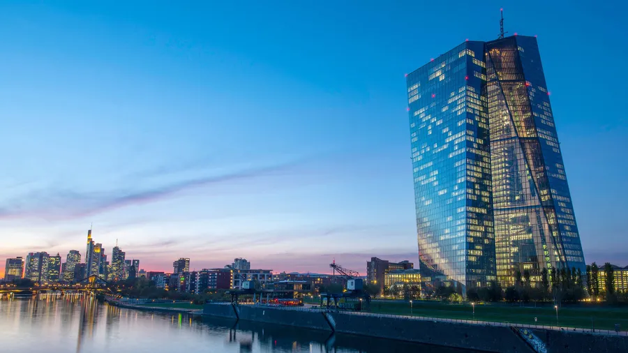 Die Europäische Zentralbank in Frankfurt