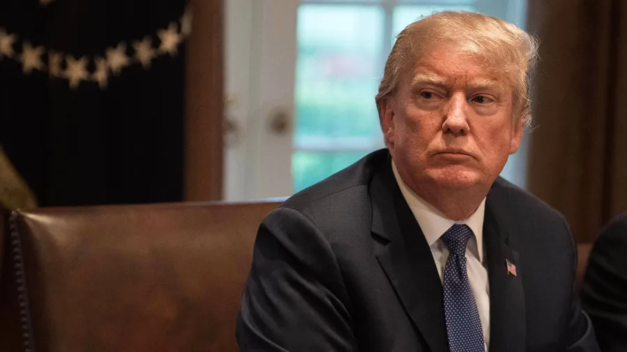 Der amerikanische Präsident Donald Trump am Montag bei einem Treffen mit ranghohen Vertretern des Militärs