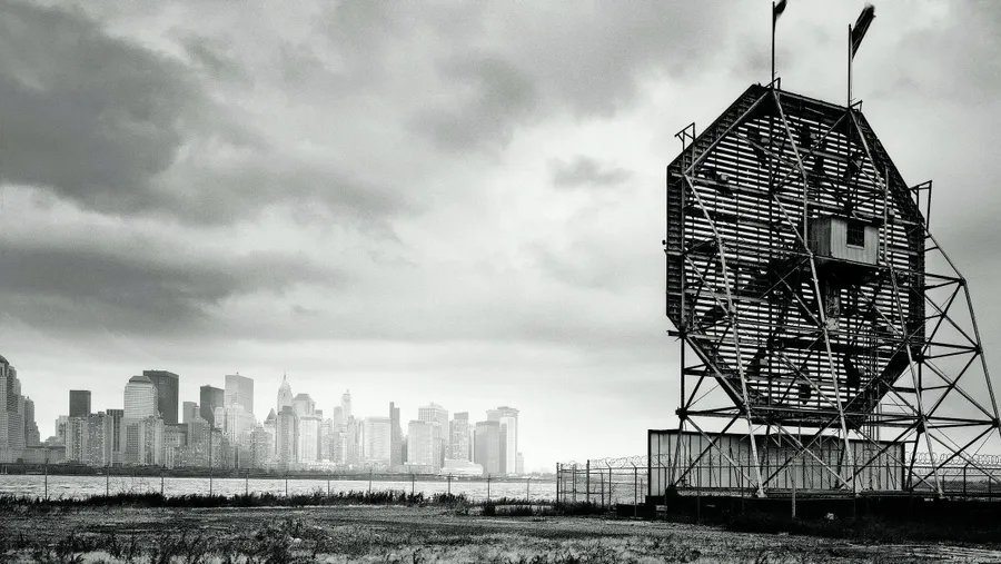 Läuft die Zeit ab für das Land, das ins Geschäftemachen verliebt ist? Die „Colgate Clock“ am Hudson in Jersey City – mit Blick auf Manhattan