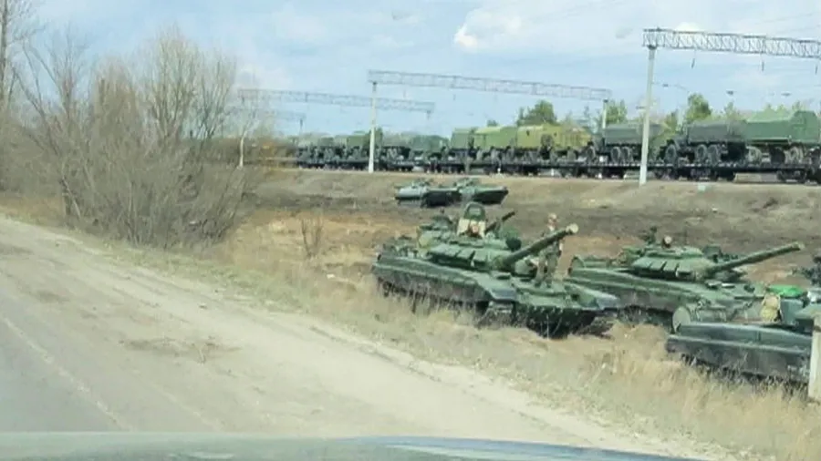 Russischer Truppenaufmarsch in Richtung Ukraine Anfang April