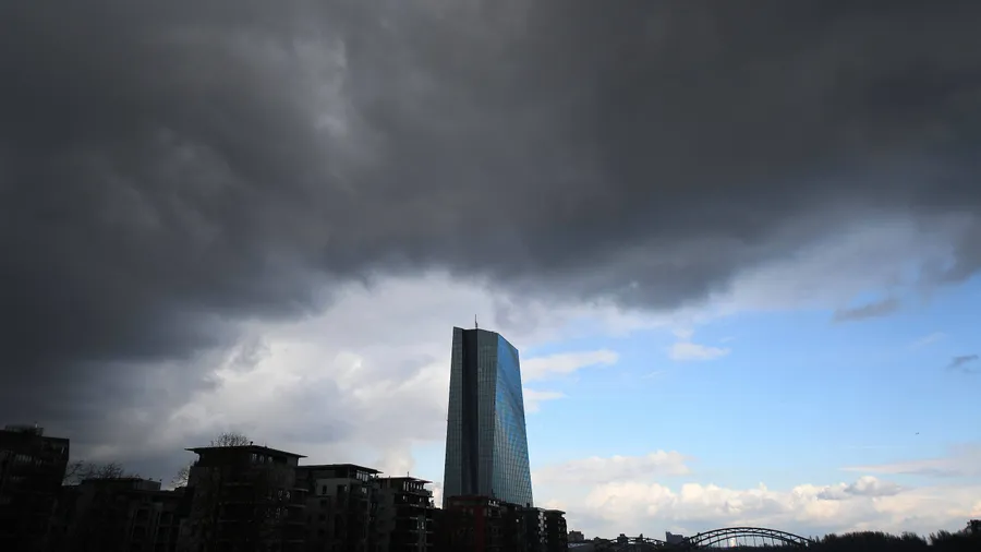 Die Europäische Zentralbank in Frankfurt