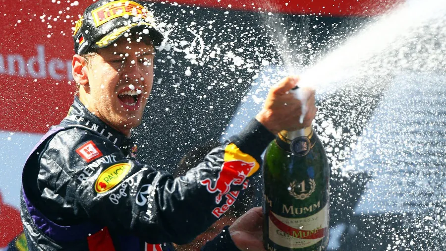 Sebastian Vettel stand schon oft als Sieger auf dem Podest - aber noch nie am Nürburgring