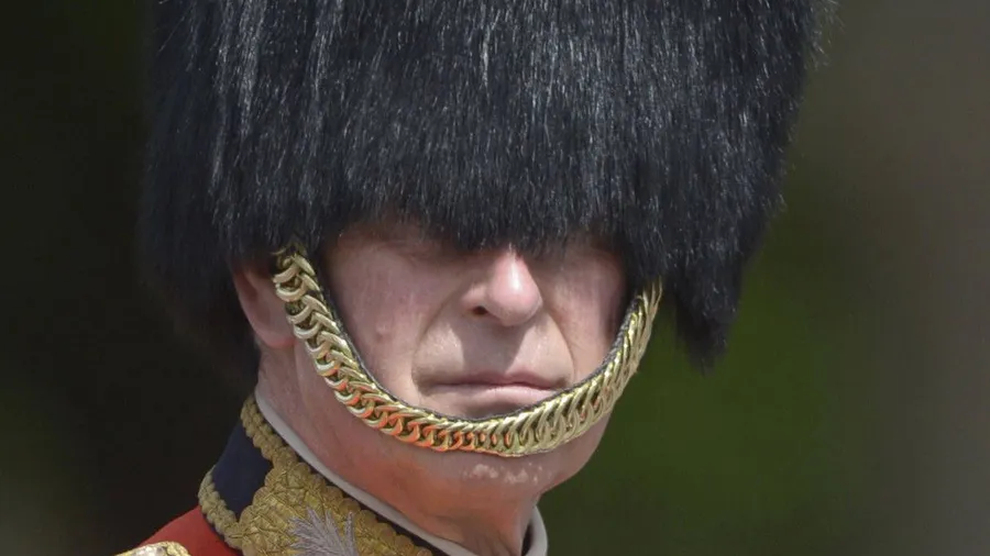 Seltsam oder seltsam gemacht? Der Prinz von Wales als Oberst der Welsh Guard in London.
