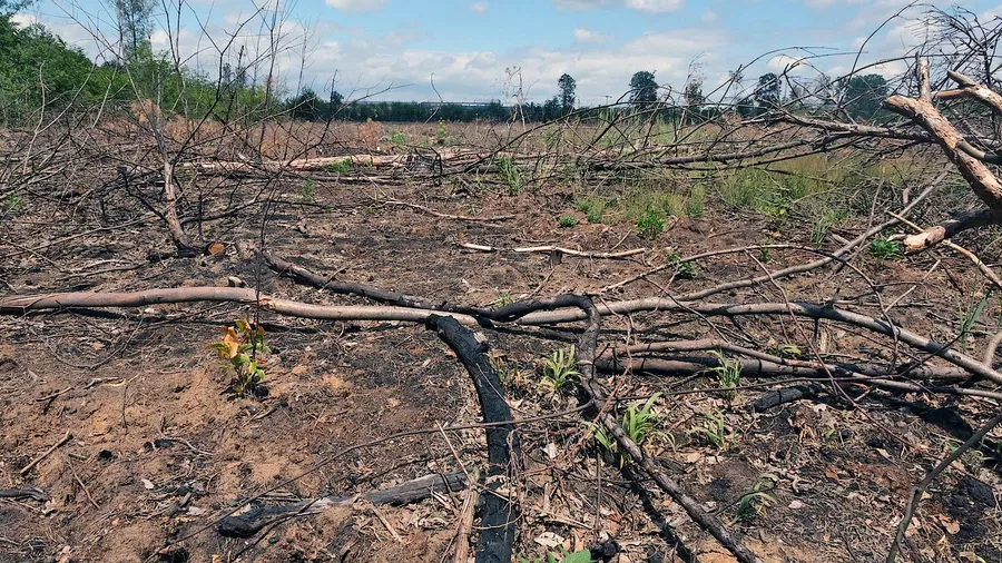 Ein Jahr nach dem Brand bei Mörfelden-Walldorf ist der Wald noch nicht wieder aufgeforstet.
