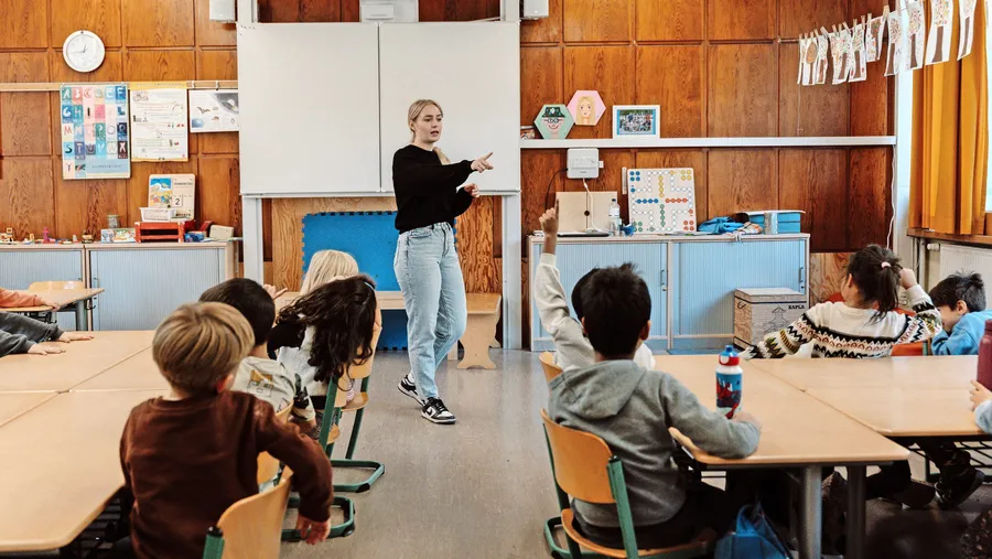 Unterricht in einer Vorschulklasse der Grundschule Wielandstraße in Hamburg