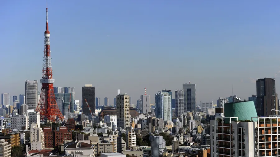 Die Skyline von Tokio, der Hauptstadt Japans.
