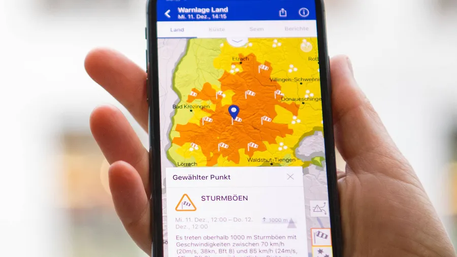 WarnWetter-App des Deutschen Wetterdienstes