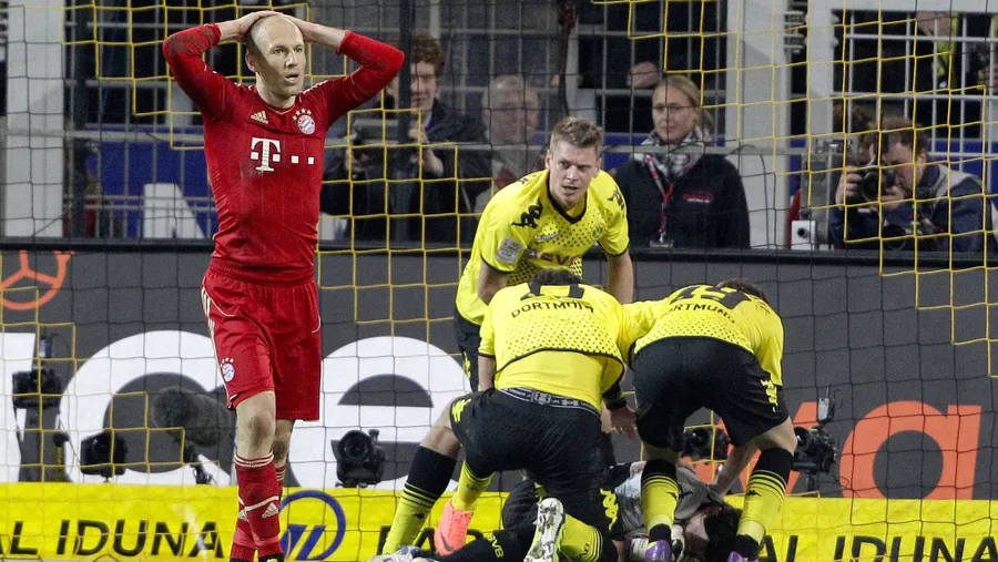Sinnbild des Münchner BVB-Traumas: 2012 verschoss Arjen Robben einen Elfmeter in Dortmund