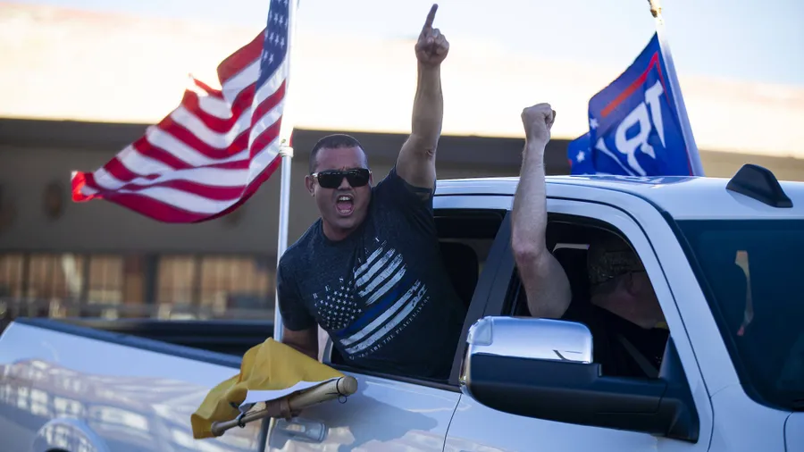 Trump-Fans in Portland, Oregon.