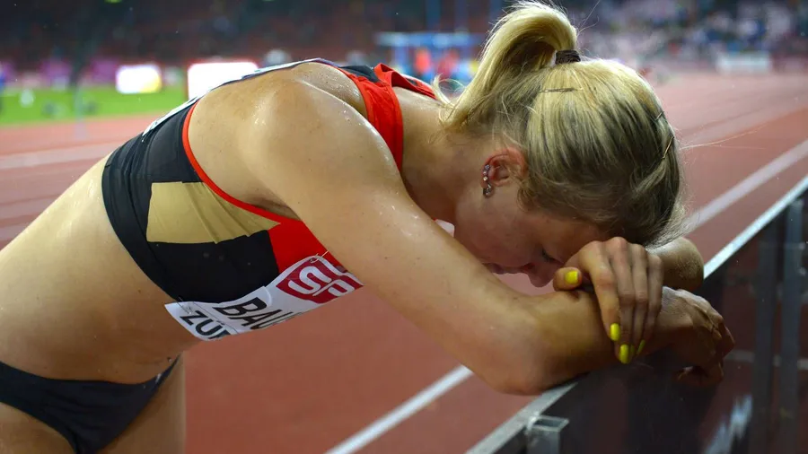 Bitterer Moment: Melanie Bauschke hatte scheinbar eine Medaille, ehe der Messfehler bekannt wurde