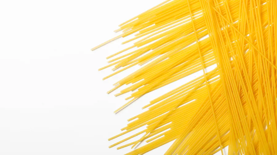 Damit nahm alles seinen Anfang – Portion Spaghetti, noch ungekocht und soßenlos.