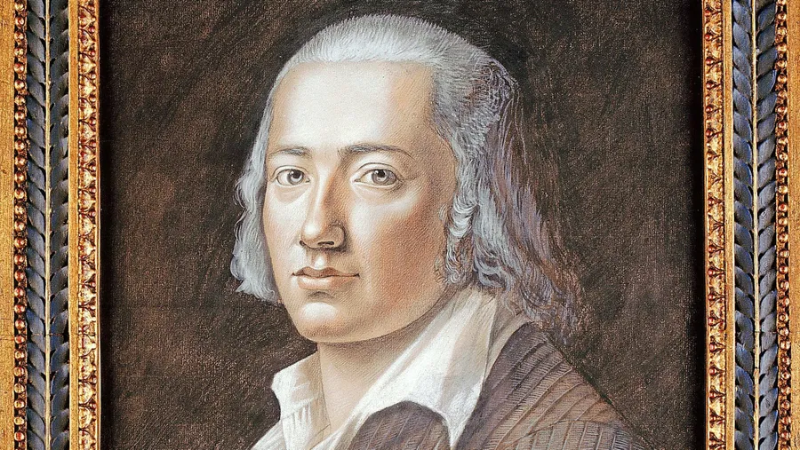 Hölderlin im Alter von 22 Jahren, wie ihn der Maler Franz Carl Hiemer sah