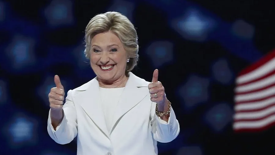 Siegesgewiss: Hillary Clinton vor ihrer Rede auf dem Parteitag der Demokraten