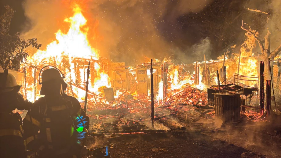 Großbrand in einer Kleingartenanlage