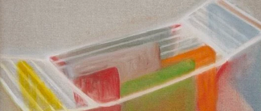 Hausfrauliches Bildinventar: ein von Miriam Cahn gemalter Wäscheständer