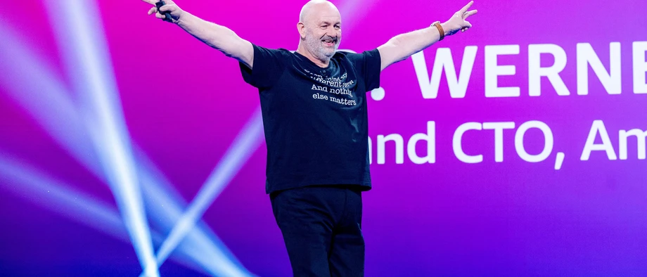 Amazons Chief Technology Officer Werner Vogels auf der AWS Re:Invent 2025.