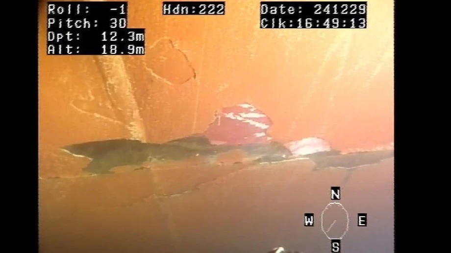 Finnische Polizei veröffentlicht Fotos von Schiffsrumpf