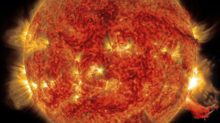 Platzendes Sonnenplasma