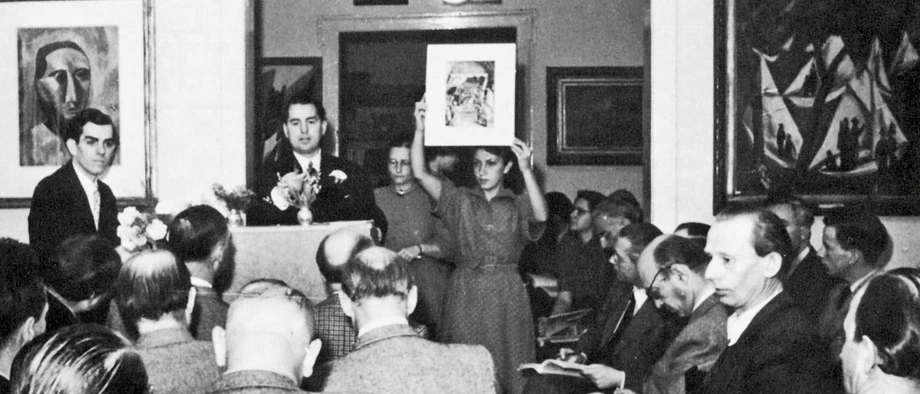Links Wolfgang Ketterer, am Pult Roman Norbert Ketterer: Auktion im 1946 gegründeten Stuttgarter Kunstkabinett