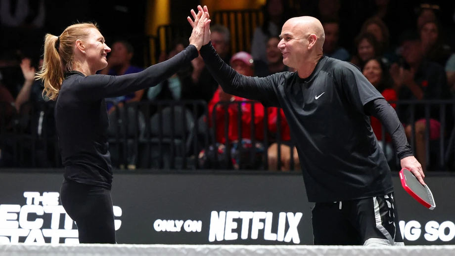 Andre Agassi und Steffi Graf spielen nicht gegeneinander