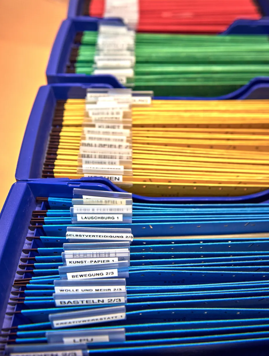 Für den individuellen Unterricht müssen Materialien immer schnell griffbereit sein.