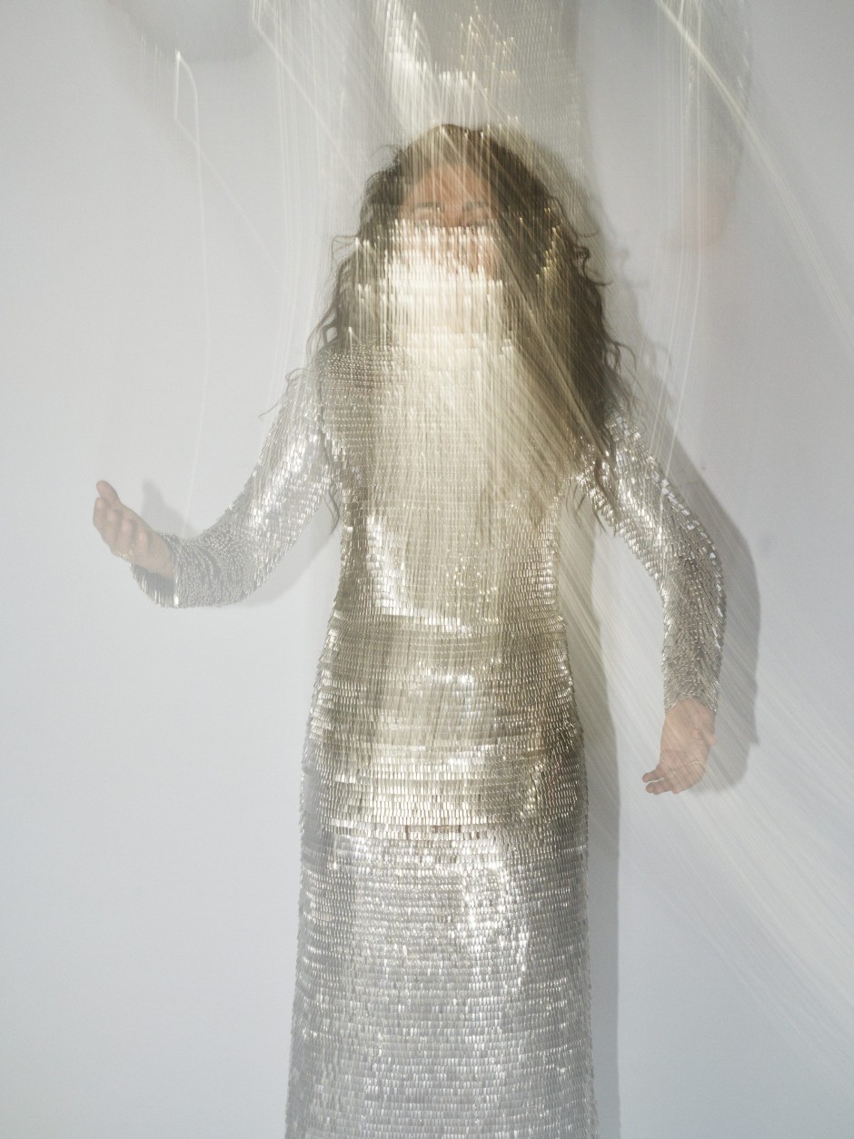 Langes Kleid mit Nieten aus Metall von Tom Ford