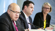 Peter Altmaier (CDU), Hubertus Heil (SPD) und Anja Karliczek (CDU) nahmen an der Pressekonferenz der Allianz für Aus- und Weiterbildung teil.