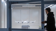 Fertig zum Abheben: Drohne W198 im Wingcopter-Werk in Weiterstadt Fertig zum Abheben: Drohne W198 im Wingcopter-Werk in Weiterstadt
