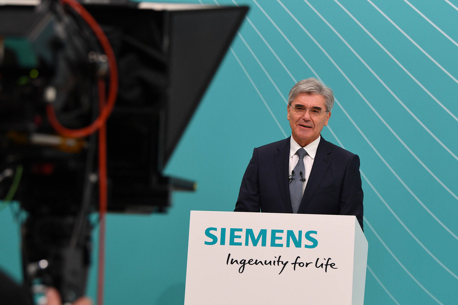 Joe Kaeser bei der virtuellen SiemensHauptversammlung am 9. Juli