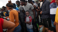 Migranten aus Haiti bei einer Demonstration in Tapachula, Mexiko, am 15. September 2021 Migranten aus Haiti bei einer Demonstration in Tapachula, Mexiko, am 15. September 2021