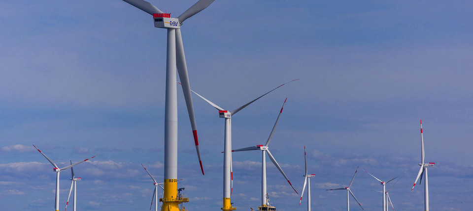 Wie hier in der Ostsee soll bald auch vor Großbritanniens Küste ein Offshore-Windpark entstehen.