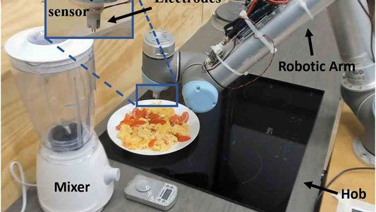 Der Arbeitsplatz des Roboterkochs aus Cambridge
