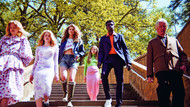 DJ Hell unter Models beim Mode-Shooting am Berliner Wannsee DJ Hell unter Models beim Mode-Shooting am Berliner Wannsee