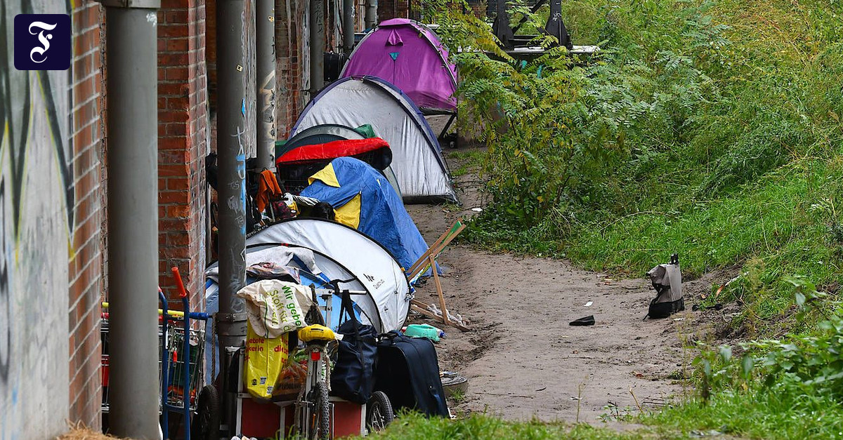 Berlin Obdachlosen Zeltlager Im Tiergarten Ger umt