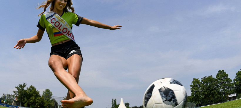 Miss Kolumbien trat bei der Wahl zur „Miss WM 2018“ an. Misswahlen – auch so ein zivilisatorisches Missverständnis.