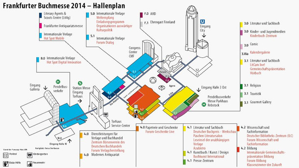 Frankfurter Buchmesse 2014 Der Hallenplan