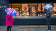 Schaufenster einer Buchhandlung in London Schaufenster einer Buchhandlung in London
