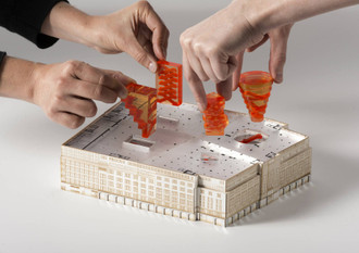In vier Quadranten unterteilt der Entwurf das KaDeWe. Jeder Quadrant soll sich durch Materialien vom anderen unterscheiden und so bei der Orientierung im Gebäude helfen.