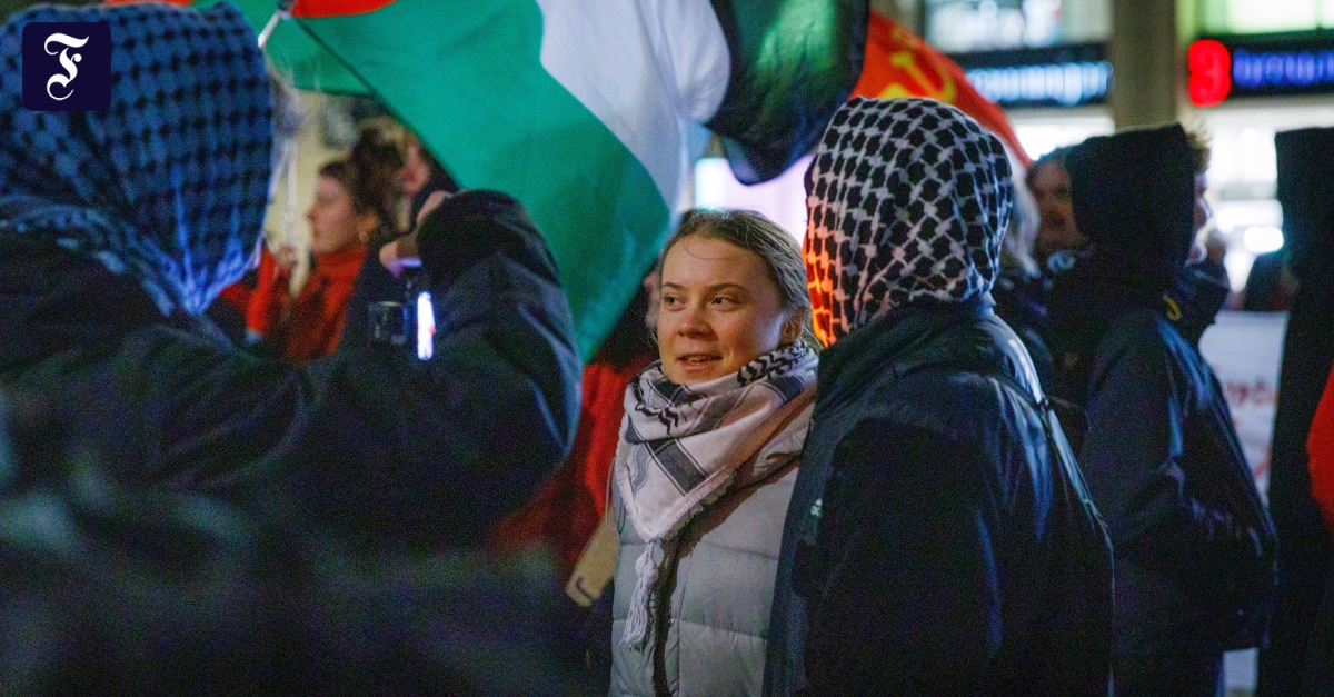 #Klimaaktivistin Thunberg bei Pro-Palästina-Demonstration in Leipzig