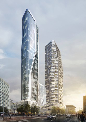 Vier Neue Turme Im Frankfurter Bankenviertel