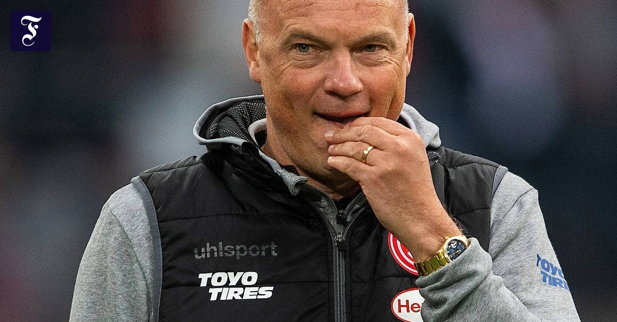 Fortuna Düsseldorf und Uwe Rösler 1:1 gegen Eintracht Frankfurt