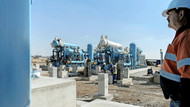 Eine Gasanlage  in Virginia, Free State, in Südafrika