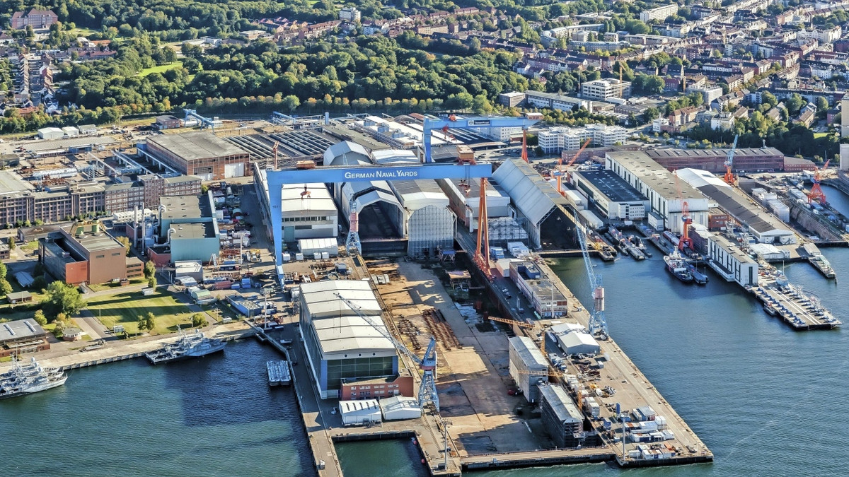 Ein mögliches Ziel für hybride Angriffe: eine Werft von Thyssenkrupp in Kiel - Picture Alliance