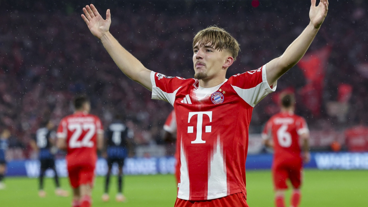Jüngster Torschütze in der Champions-League-Geschichte des FC Bayern: Lennart Karl - picture alliance / DeFodi Images