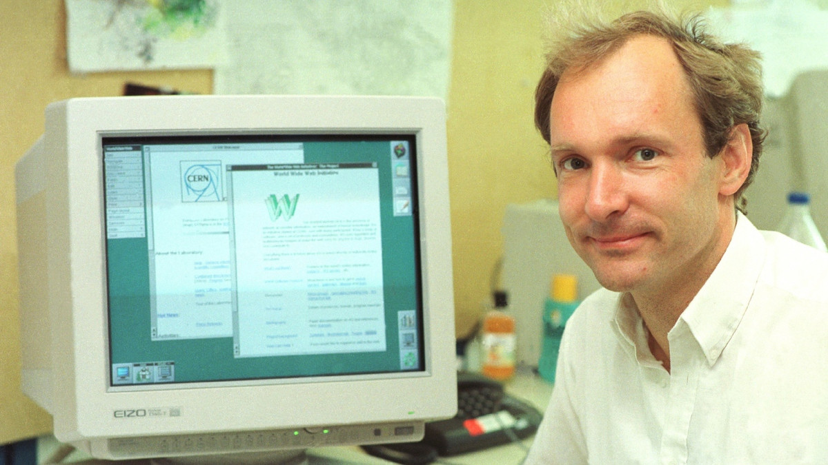 Miterfinder des Internets: Tim Berners-Lee, 1994 in Genf. - dpa